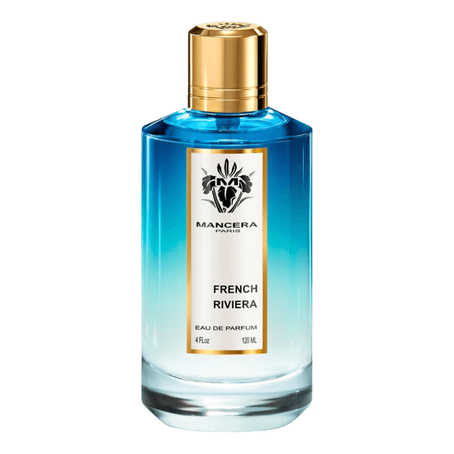 Flakon von Mancera French Riviera – eleganter Unisexduft mit zitrischen, aquatischen und aromatischen Noten.