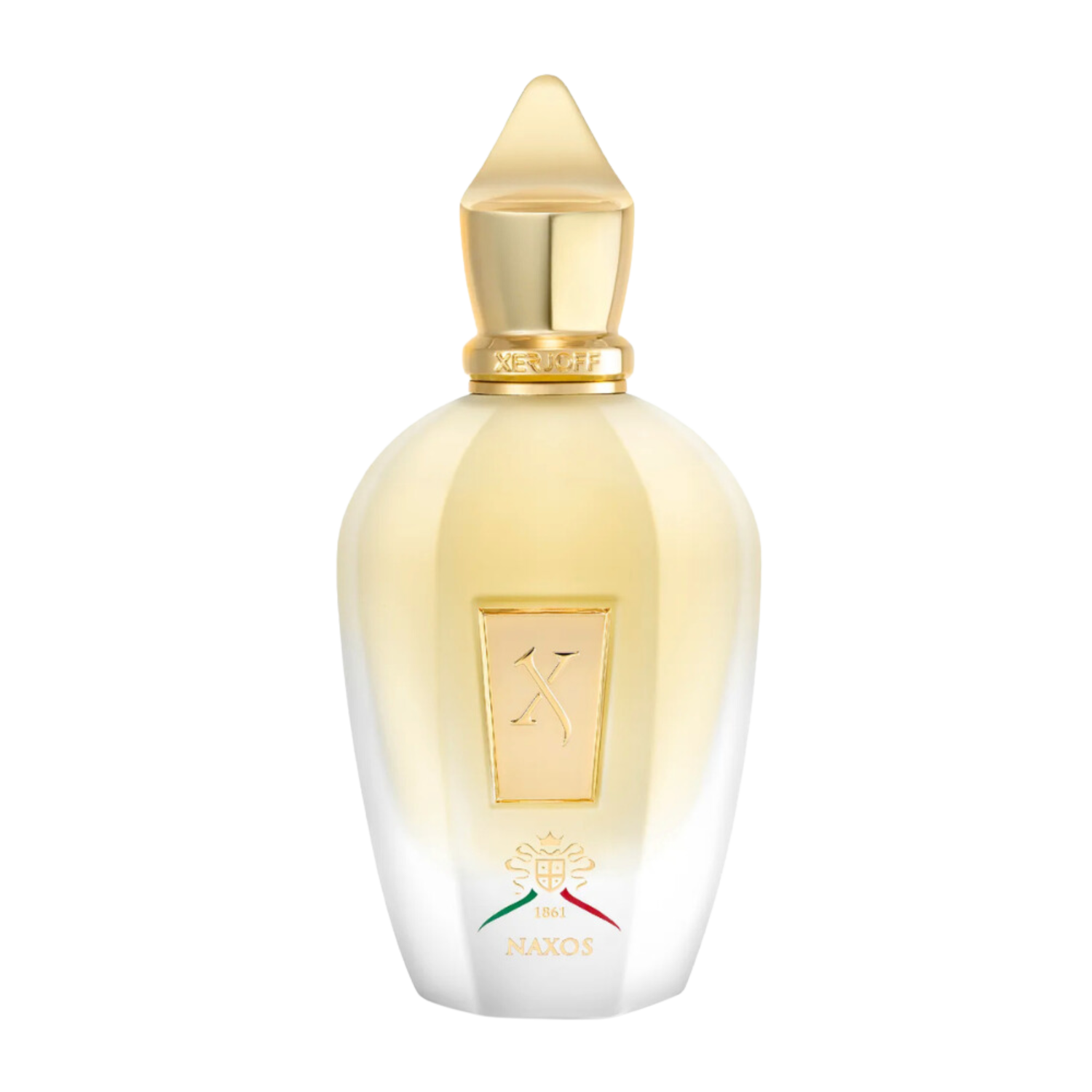 Flakon von Xerjoff Naxos – kraftvoller Unisexduft mit süßen Honig-, Tabak- und Zitrusnoten.